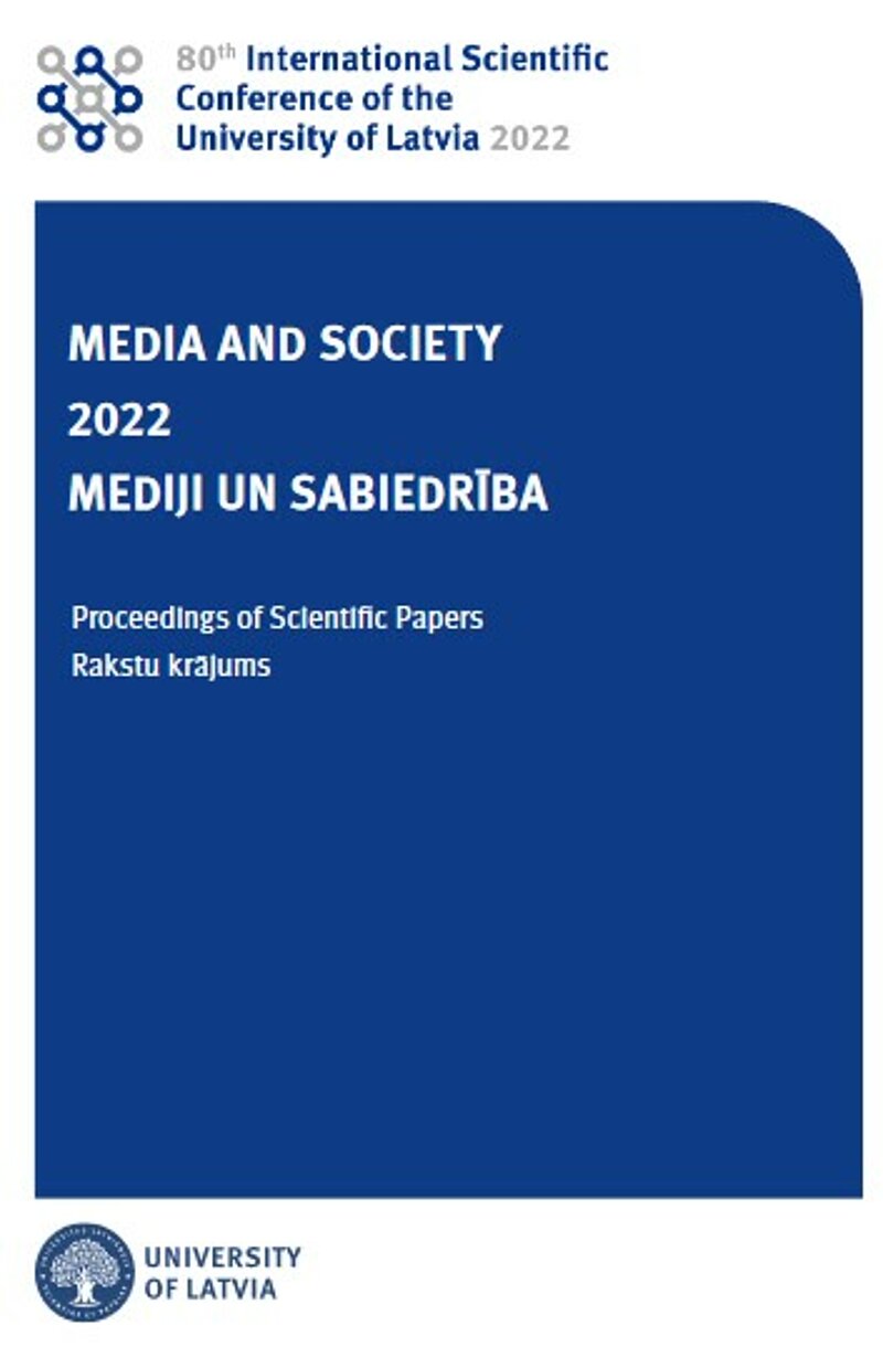 Iznācis rakstu krājums “Media and Society, 2022”