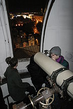  Foto no LU fotoarhīva: Zvaigžņu vērošana LU Astronomiskajā tornī