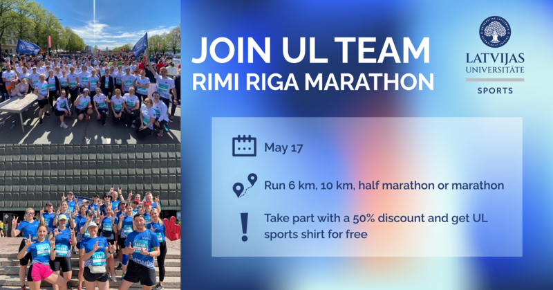 Join the University of Latvia team at the 2026 Rimi Riga Marathon