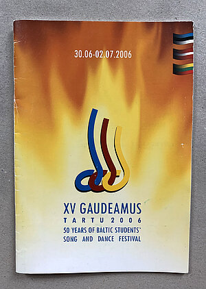 2006. gada “Gaudeamus XV” dziesmu grāmatiņa. Foto: Paula Tomsone