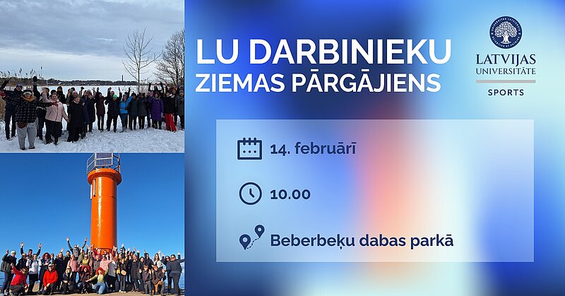 LU darbinieku ziemas pārgājiens Bebereķu dabas parkā