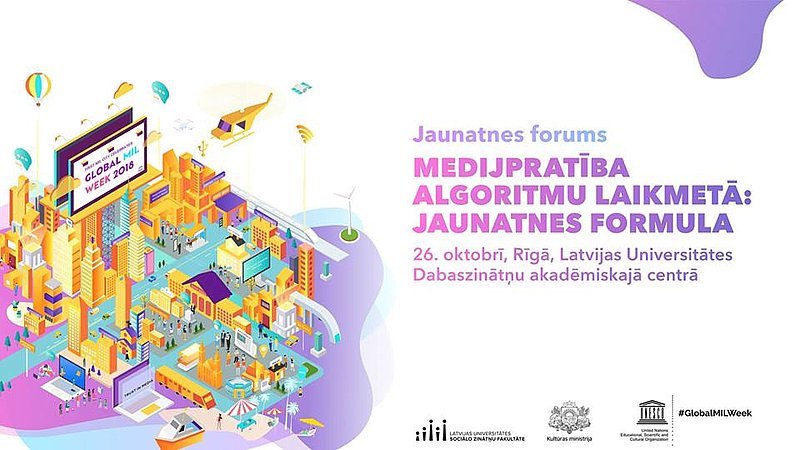 Latvijas Universitātē notiek jaunatnes forums par medijpratību digitālo algoritmu laikmetā