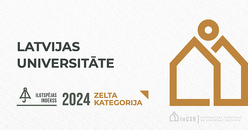 The University of Latvia enters Gold Category of the Sustainability Index