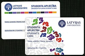 7.att. Studenta apliecības šablons. Foto: LU Studentu serviss