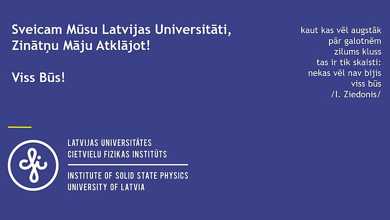 Jaunuzceltā Latvijas Universitātes Zinātņu Māja ir atklāta!