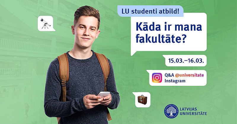 Latvijas Universitāte Instagram jautājumu un atbilžu sesijā uzzini visu par fakultātēm!