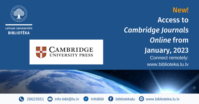 Cambridge Journals Online available to UL users