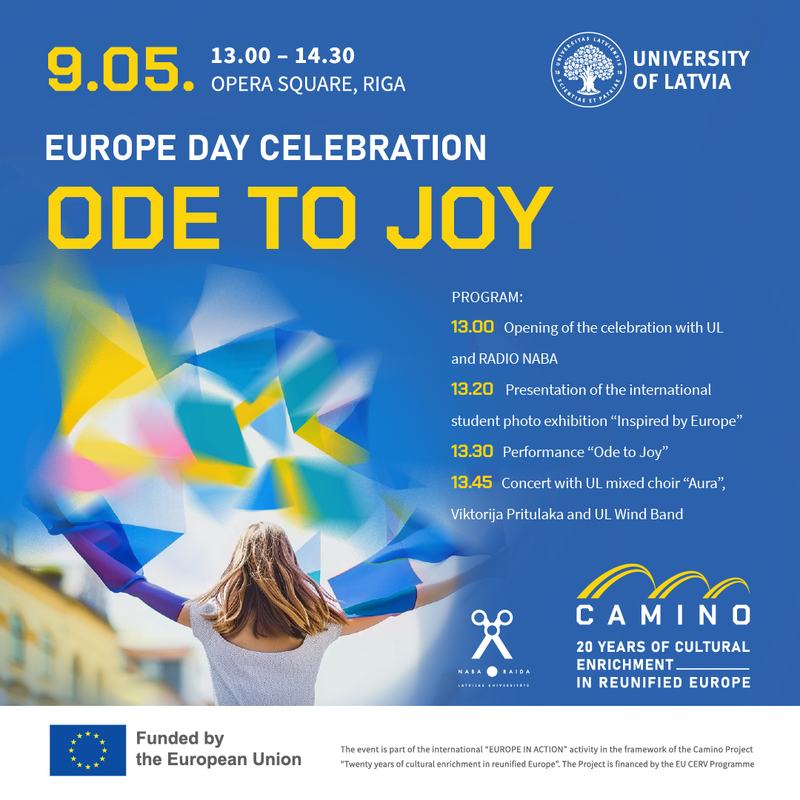 UL Culture Centre is inviting to Europe Day celebration “Ode to Joy” on 9 May 2024 in Riga