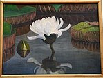 Hugo Grotusa glezna “Viktorijas ūdensroze”. Foto: Sarmīte Livdāne