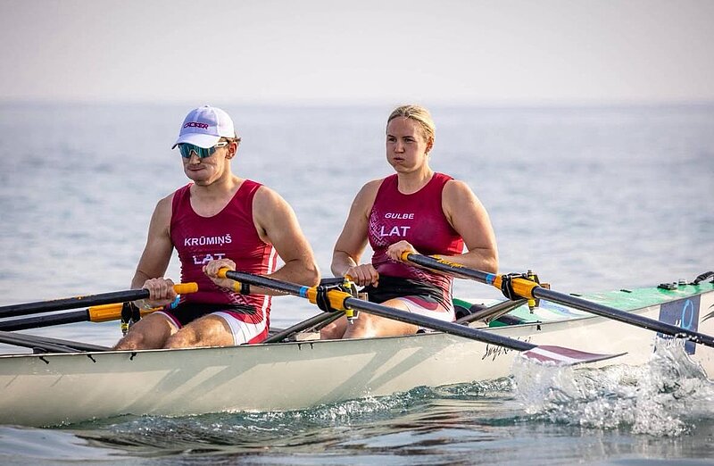 LU Duālās karjeras students Krists Tomass Krūmiņš pārstāvēja Latviju Pasaules čempionātā piekrastes airēšanā sprintā