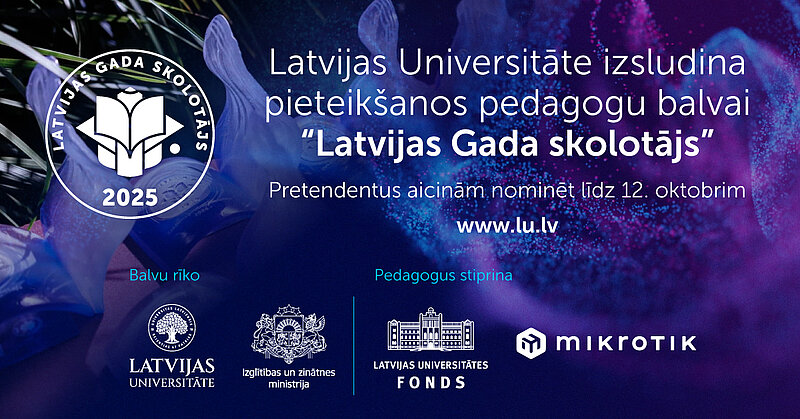 Latvijas Universitāte aicina nominēt “Latvijas Gada skolotājs” balvas pretendentus