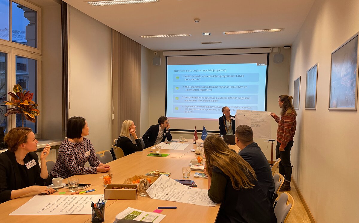 LU un LM organizētā RuralYouthFuture praktiskā diskusija “Jauniešu sociālekonomiskā aktivitāte – izaicinājumi un iespējas”, 07.12.2023., ES Mājā