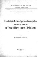 L. Slaucītāja darbs par Ģeomagnētisko pētījumu rezultātiem Ugunszemē un Patagonijas dienvidos. 1952.