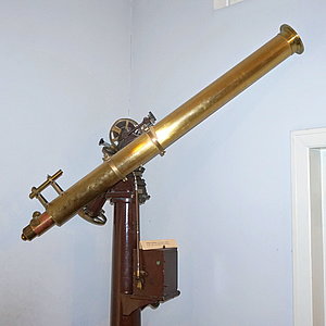 Heides teleskops Latvijas Universitātes Muzeja ekspozīcijā. I. Vilka foto