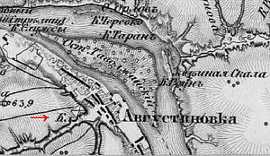 Augustinovkas apkārtnes karte, pirms appludināšanas (Foto: divingriver.com)