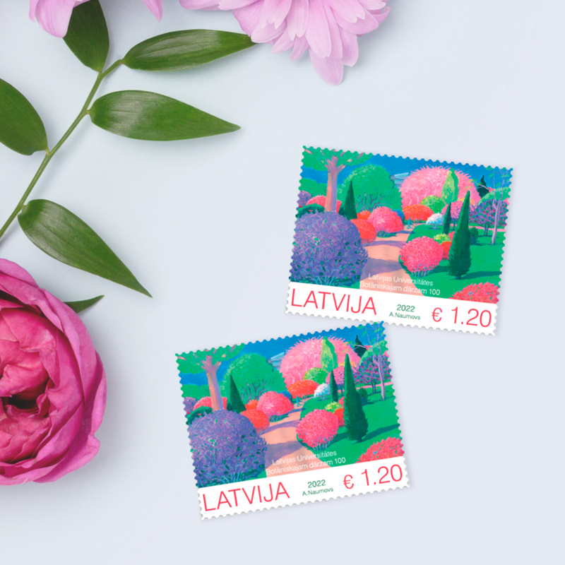 Latvijas Pasts izdod pastmarku Botāniskā dārza 100. jubilejā