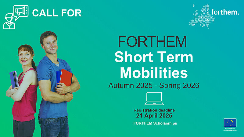 Applications are now open for FORTHEM short-term mobilities: September 2025 – February 2026 