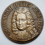 Medaļa. Astronoms Edmonds Halejs (1636 – 1742), 58 mm, bronza, 1985. I. Vilka foto
