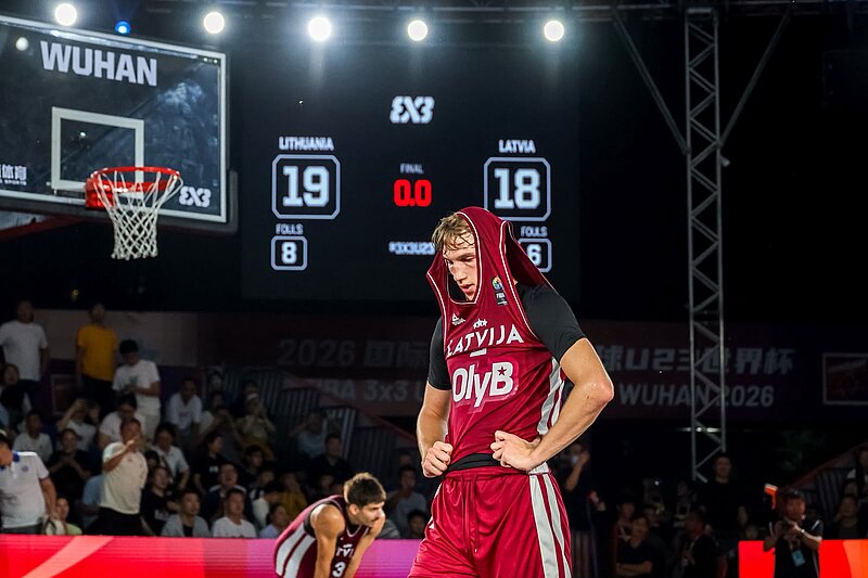 LU students Mārtiņš Evarts Zviedris – U23 Pasaules kausa vicečempions 3x3 basketbolā! 