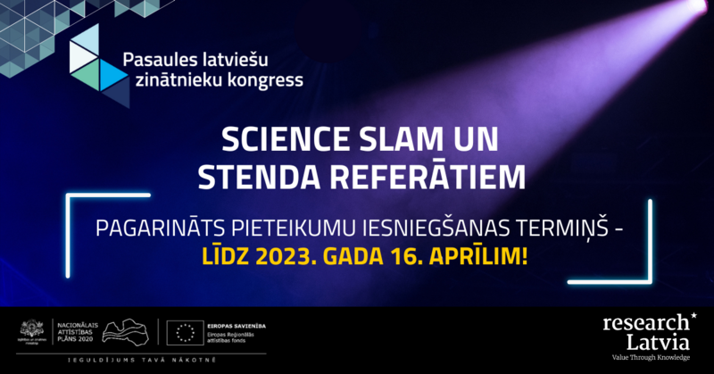 Doktoranti aicināti pieteikties kongresa "Zinātne Latvijai" Science Slam konkursam 