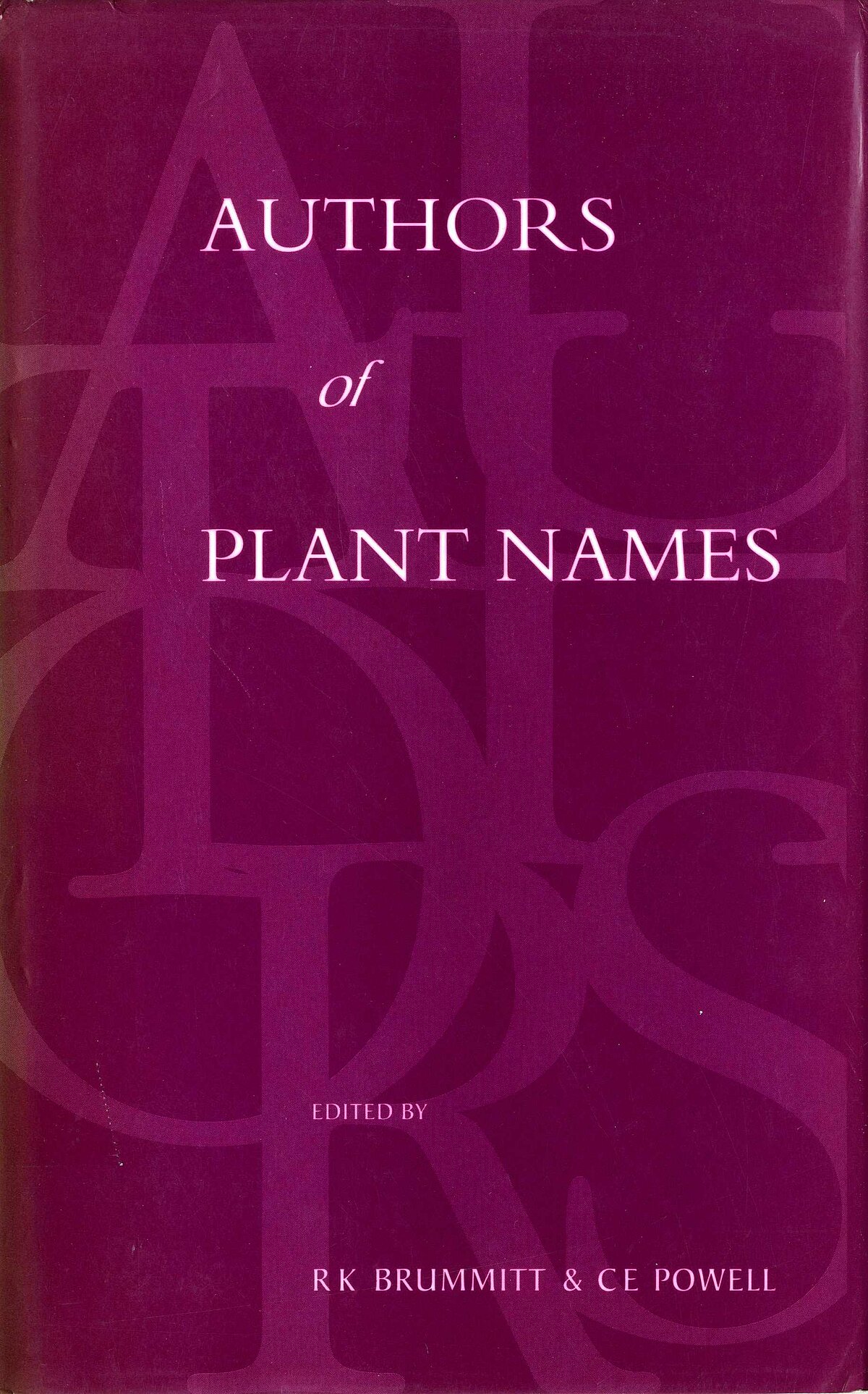 1992. gadā Londonas Kjū karaliskā botāniskā dārza (Royal Botanic Gardens, Kew) publicētās monogrāfijas “Augu nosaukumu autori” (Authors of plant names) vāks