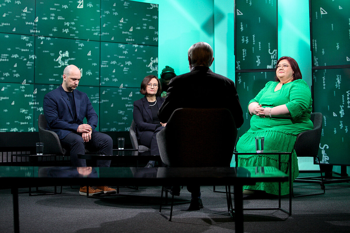 TV raidījums "Latvijas formula". TV24 studija. Zinātnieki TV raidījumā diskutē par vides ilgtspēju