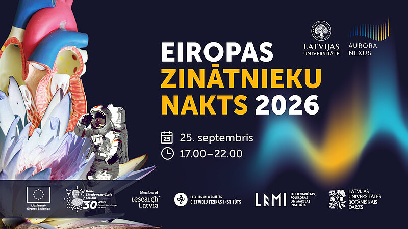 Eiropas Zinātnieku nakts Latvijas Universitātē 2026. gadā
