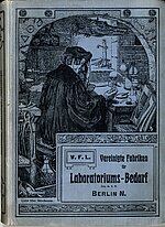 V.F.L. jeb Vereinigte Fabriken für Laboratoriums-Bedarf kataloga Nr. 154 vāks (Latvijas Ķīmijas vēstures muzeja krājums)