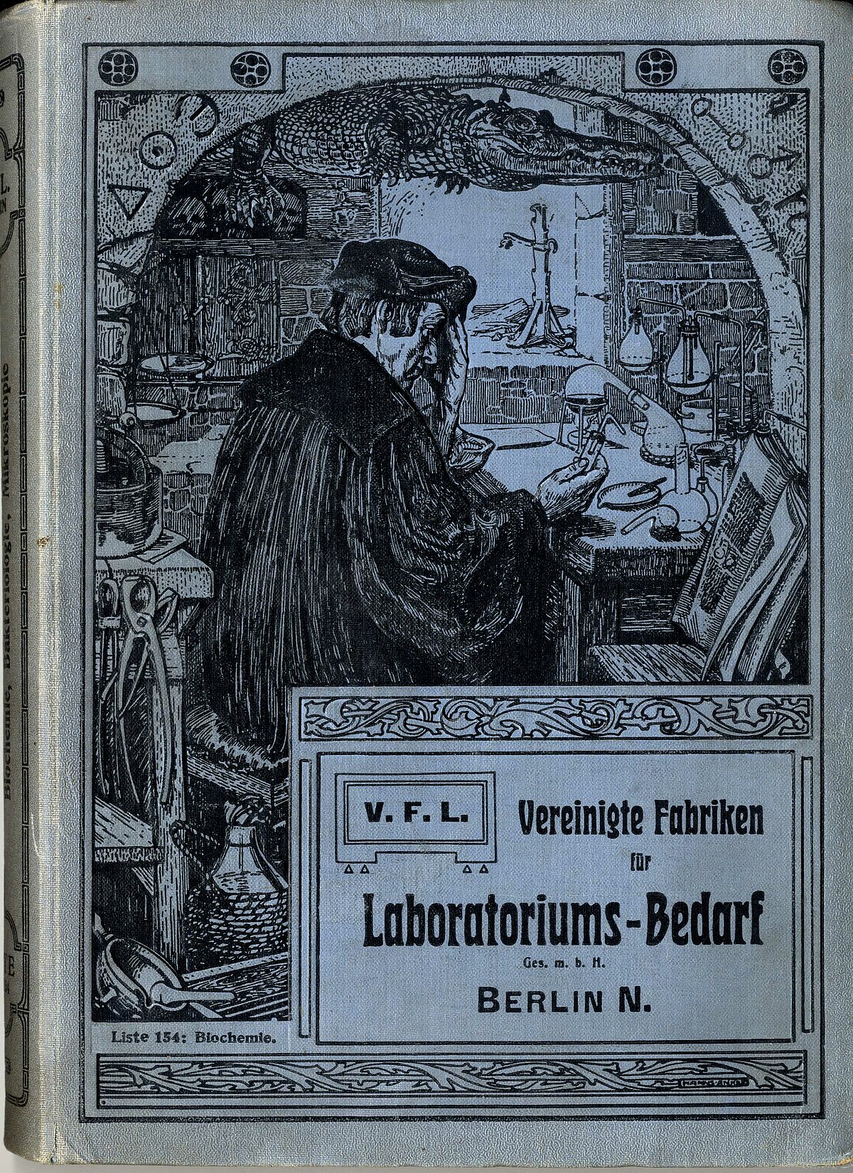 V.F.L. jeb Vereinigte Fabriken für Laboratoriums-Bedarf kataloga Nr. 154 vāks (Latvijas Ķīmijas vēstures muzeja krājums)