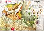 Vācu okupācijas laikā izdotā ģeoloģiskā karte.