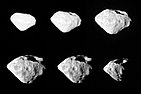 Zondes Rosetta iegūtie mazās planētas Šteins (Nr. 2867) attēli. 2008. gads. Eiropas kosmiskās aģentūras attēls