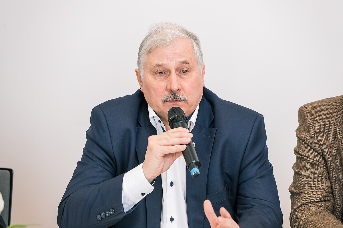 Projekta zinātniskais vadītājs, LU Klīniskās un profilaktiskās medicīnas institūta direktors prof. Mārcis Leja. Foto Toms Grīnbergs, LU Komunikācijas departaments.