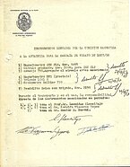 Ģeofiziķu grupas Antarktīdas pētījumos no Laplatas Universitātes paņemto instrumentu saraksts, ar L. Slaucītāja atzīmēm par saņemšanu un atdošanu. Starptautiskajā ģeofizikas gads (1957-1958).