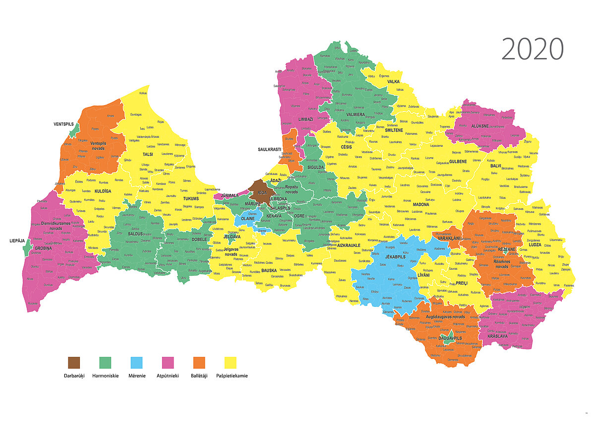 Datu karte 2020. gadā.