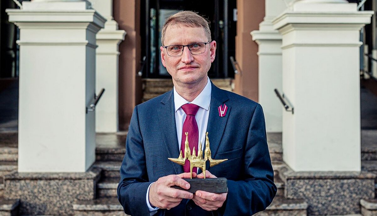 Latvijas Universitātes Bioloģijas fakultātes profesors, bioloģijas doktors Jānis Kloviņš. Foto: Rīgas dome