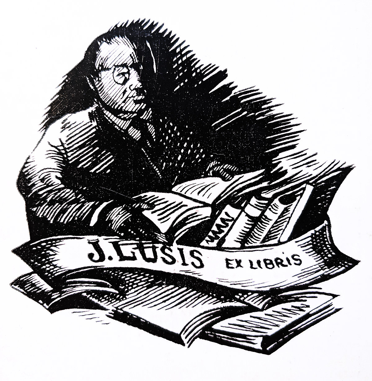 1987. gada ielūgumā attēlotais exlibris
Foto: Edgars Čudars