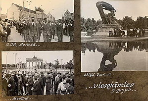 Fotogrāfijas no jau RPI kora uz Vācijas Demokrātisko Republiku 1971. gadā un Poliju 1969. gadā. Latvijas Universitātes Muzeja krājums.