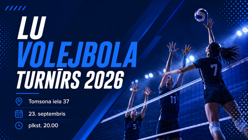LU Volejbola turnīrs 2026 – piesaki savu komandu!