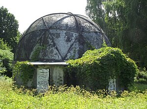 Planetārija ēka Kalnāju ornitoloģiskajā stacijā pie Raudas. Foto: Agnis Bušs