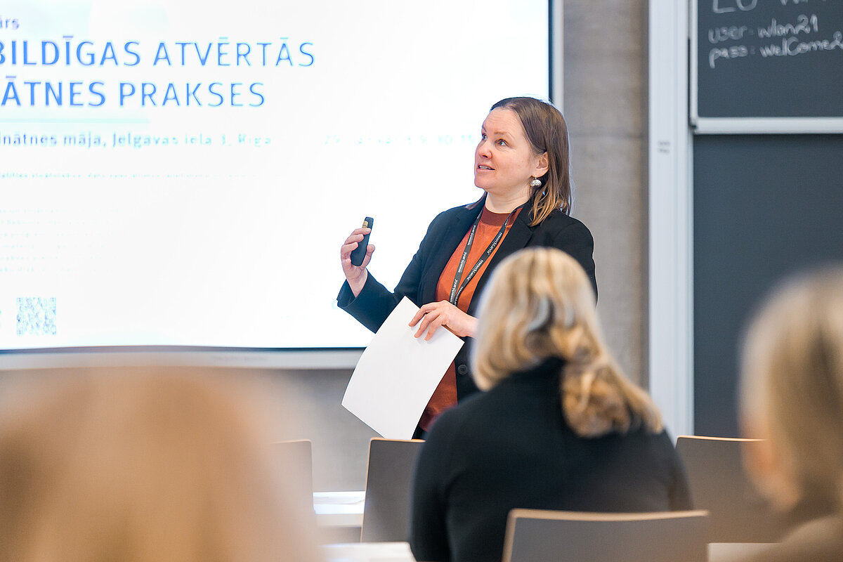 Projekta ROSiE seminārs "Atbildīgas atvērtās zinātnes prakses". Publicitātes foto.