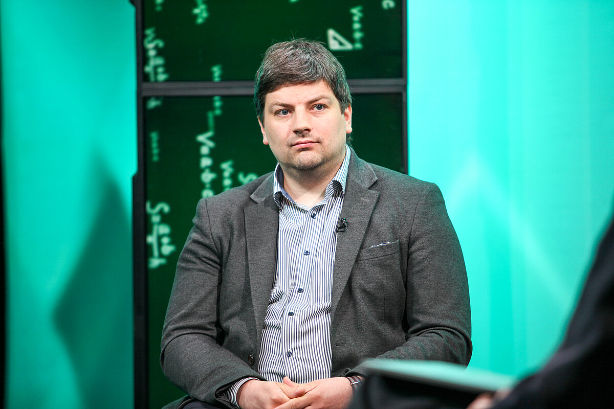 LU zinātņu prorektors asoc. prof. Guntars Kitenbergs. Raidījums "Latvijas Formula", TV 24 studija.