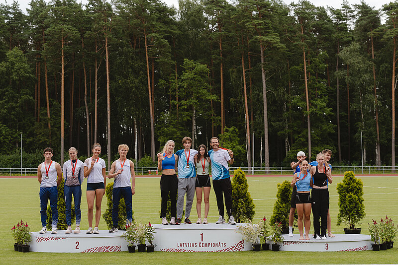 LU sportistes izcīna trīs Latvijas čempionu titulus Latvijas čempionātā vieglatlētikā