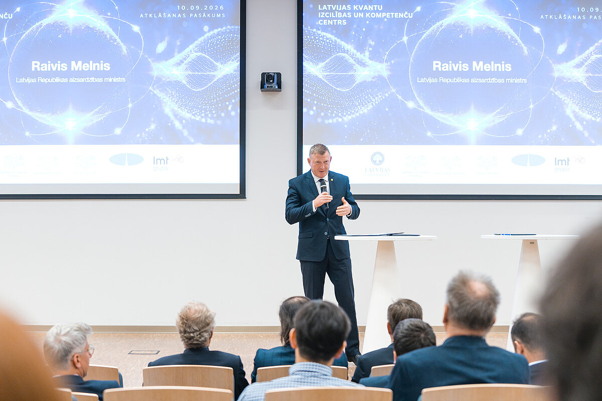Aizsardzības ministrs Raivis Melnis. Foto: Toms Grīnbergs, LU Aizsardzības ministrs Raivis Melnis