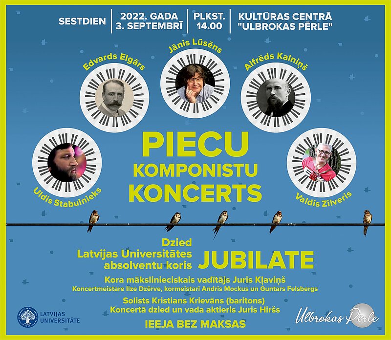 Absolventu koris "Jubilate" aicina uz "Piecu komponistu koncertu"