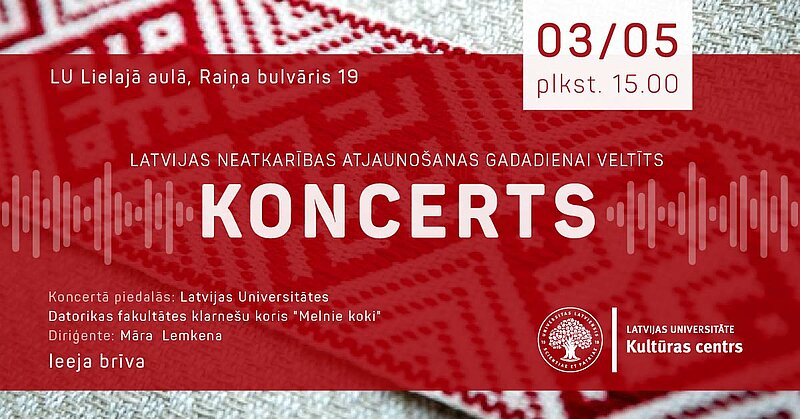 LU Lielajā aulā izskanēs Latvijas Neatkarības atjaunošanas gadadienai veltīts klarnešu kora koncerts