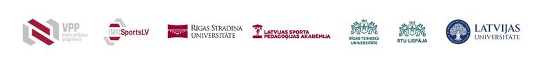 Pētījumu programmas “Sports” projekta “Inovācijas, metodikas un rekomendācijas sporta nozares attīstībai un pārvaldībai Latvijā (IMRSportsLV)” logo