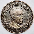 Medaļa. Astronoms Kārlis Šteins (1911 – 1983), 69 mm, bronza, 1986. I. Vilka foto