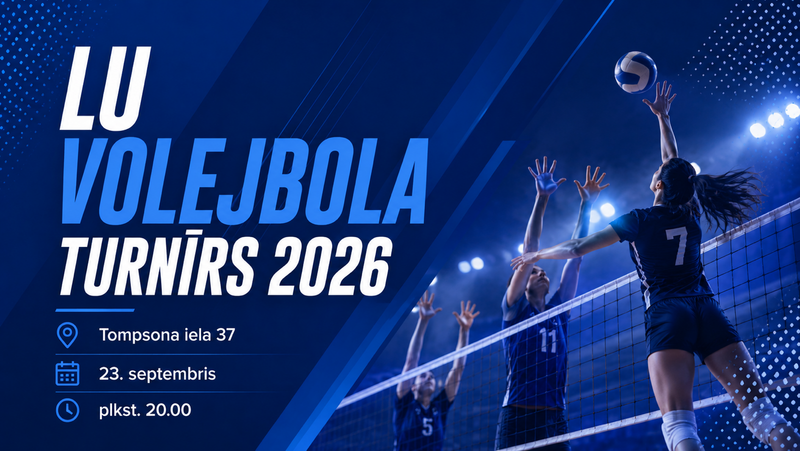 LU Volejbola turnīrs 2026 – piesaki savu komandu!