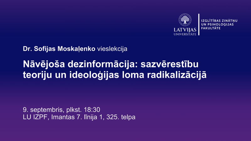 Dr. Sofija Moskaļenko: kā dezinformācija ietekmē sabiedrību