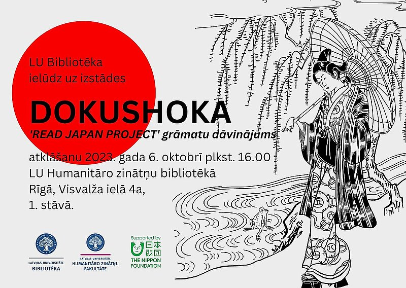 Notiks "Read Japan Project" grāmatu dāvinājuma izstādes atklāšana 